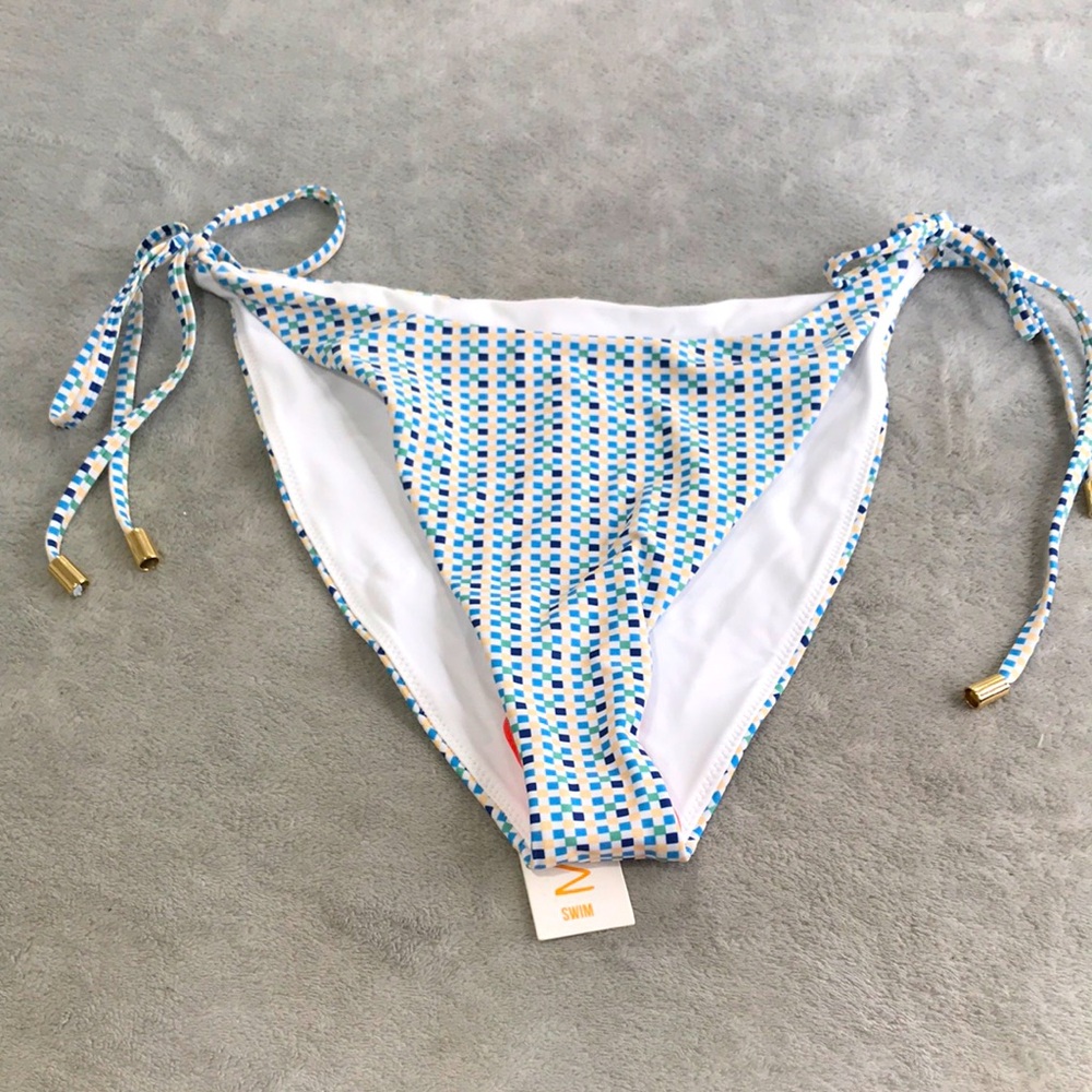 MinkPink Geometric Print String Bikini Bottom Size XL New